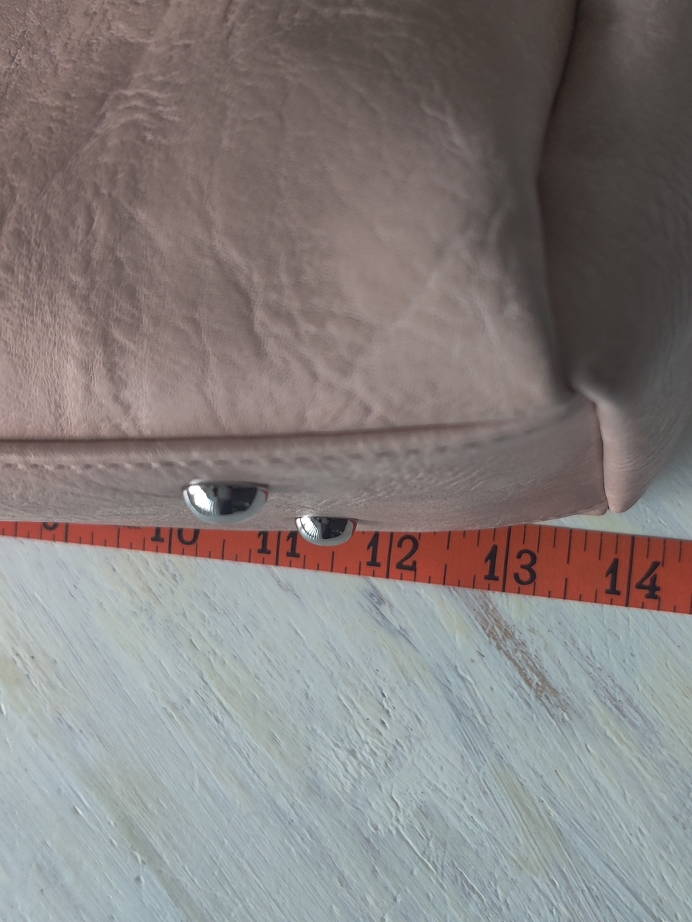 Leather Women’s Blush Pink Shoulder Bag - Picture 6 of 13